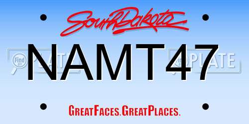 NAMT47 South Dakota License Plate