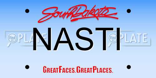 NASTI South Dakota License Plate