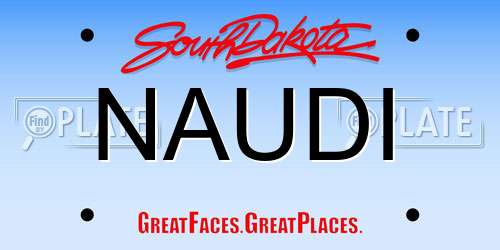 NAUDI South Dakota License Plate