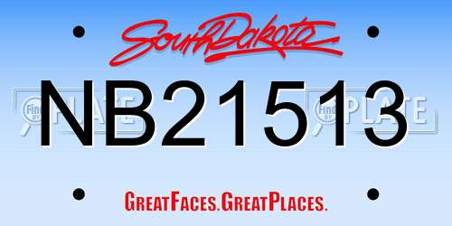 NB21513 South Dakota License Plate