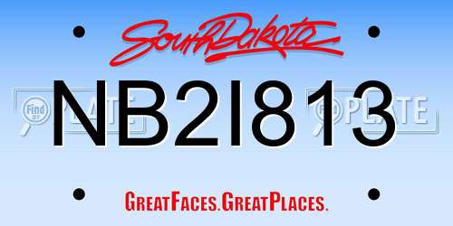 NB2I813 South Dakota License Plate