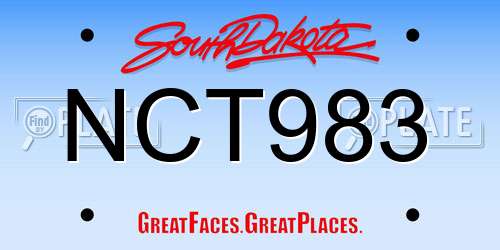NCT983 South Dakota License Plate