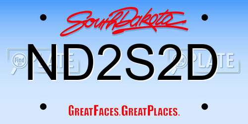 ND2S2D South Dakota License Plate