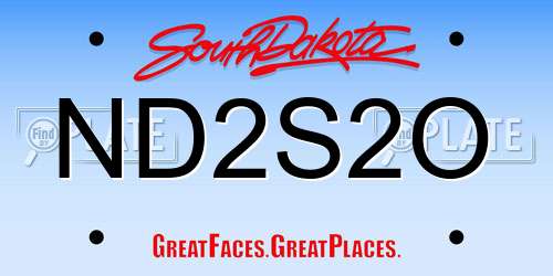 ND2S2O South Dakota License Plate
