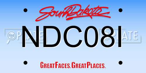 NDC08I South Dakota License Plate
