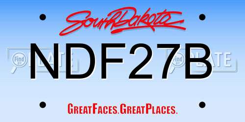 NDF27B South Dakota License Plate