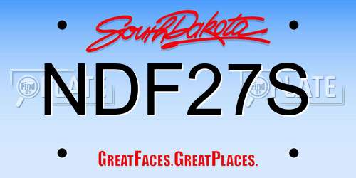 NDF27S South Dakota License Plate
