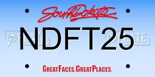 NDFT25 South Dakota License Plate