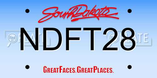 NDFT28 South Dakota License Plate