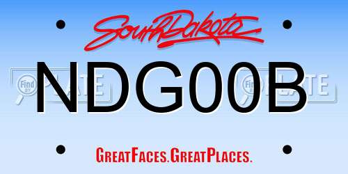 NDG00B South Dakota License Plate