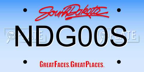 NDG00S South Dakota License Plate