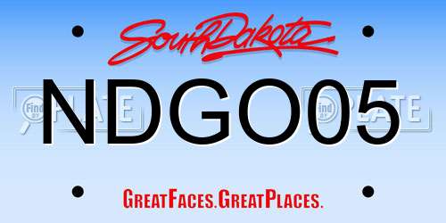 NDGO05 South Dakota License Plate
