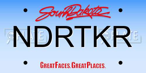 NDRTKR South Dakota License Plate