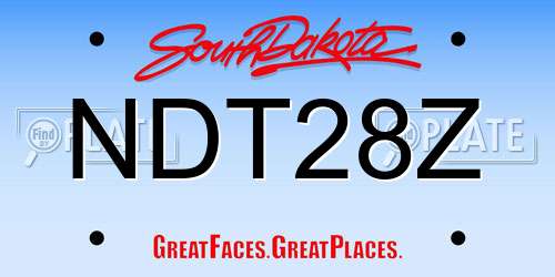 NDT28Z South Dakota License Plate