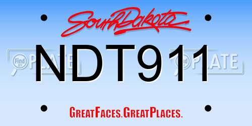 NDT911 South Dakota License Plate