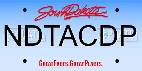 NDTACDP South Dakota License Plate