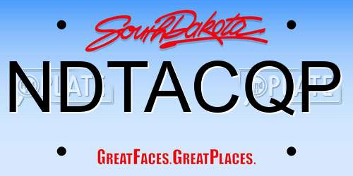 NDTACQP South Dakota License Plate