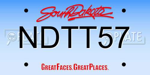 NDTT57 South Dakota License Plate