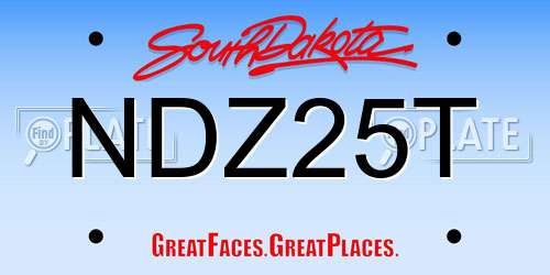 NDZ25T South Dakota License Plate
