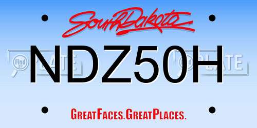 NDZ50H South Dakota License Plate