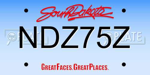 NDZ75Z South Dakota License Plate