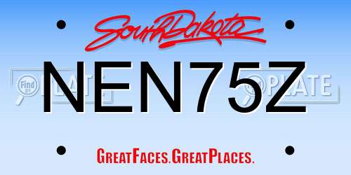NEN75Z South Dakota License Plate