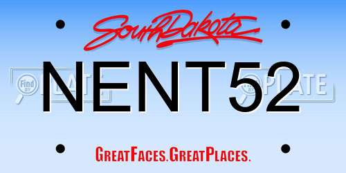 NENT52 South Dakota License Plate