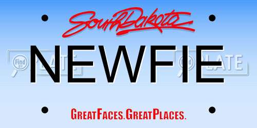 NEWFIE South Dakota License Plate