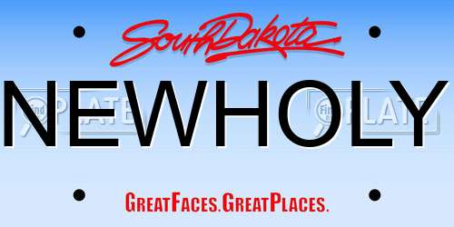 NEWHOLY South Dakota License Plate