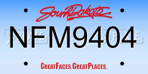 NFM9404 South Dakota License Plate
