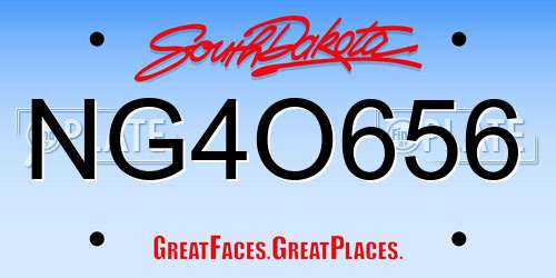 NG4O656 South Dakota License Plate