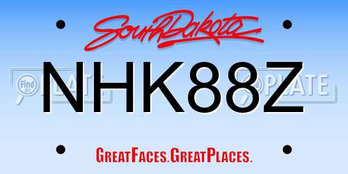 NHK88Z South Dakota License Plate