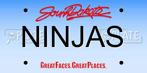 NINJAS South Dakota License Plate
