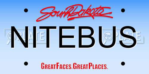 NITEBUS South Dakota License Plate