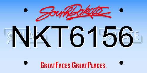 NKT6156 South Dakota License Plate