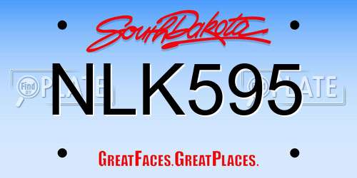 NLK595 South Dakota License Plate