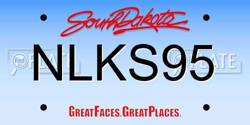 NLKS95 South Dakota License Plate