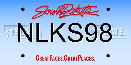 NLKS98 South Dakota License Plate