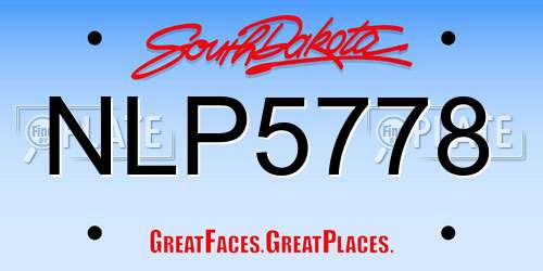 NLP5778 South Dakota License Plate