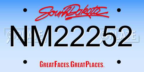 NM22252 South Dakota License Plate