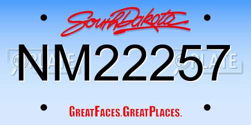 NM22257 South Dakota License Plate