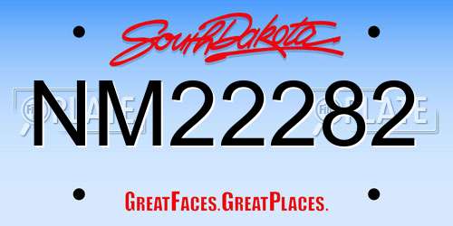 NM22282 South Dakota License Plate