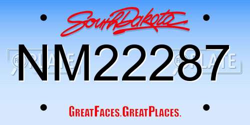 NM22287 South Dakota License Plate