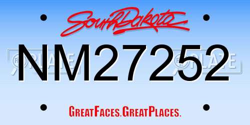 NM27252 South Dakota License Plate