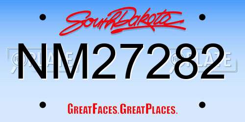 NM27282 South Dakota License Plate