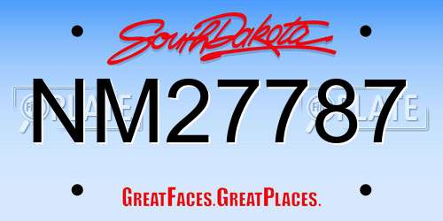 NM27787 South Dakota License Plate
