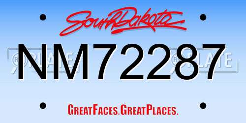 NM72287 South Dakota License Plate