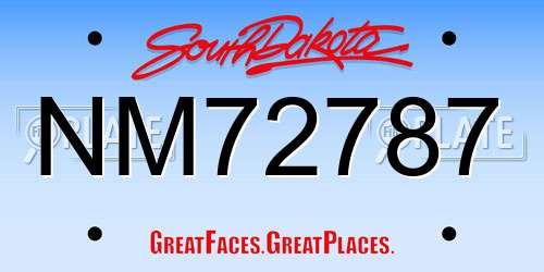 NM72787 South Dakota License Plate