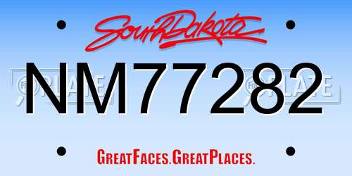 NM77282 South Dakota License Plate