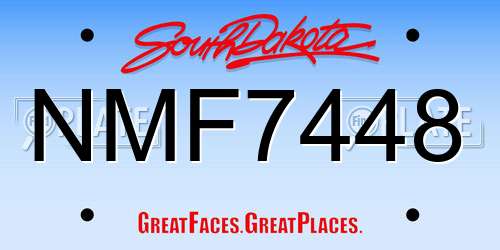 NMF7448 South Dakota License Plate